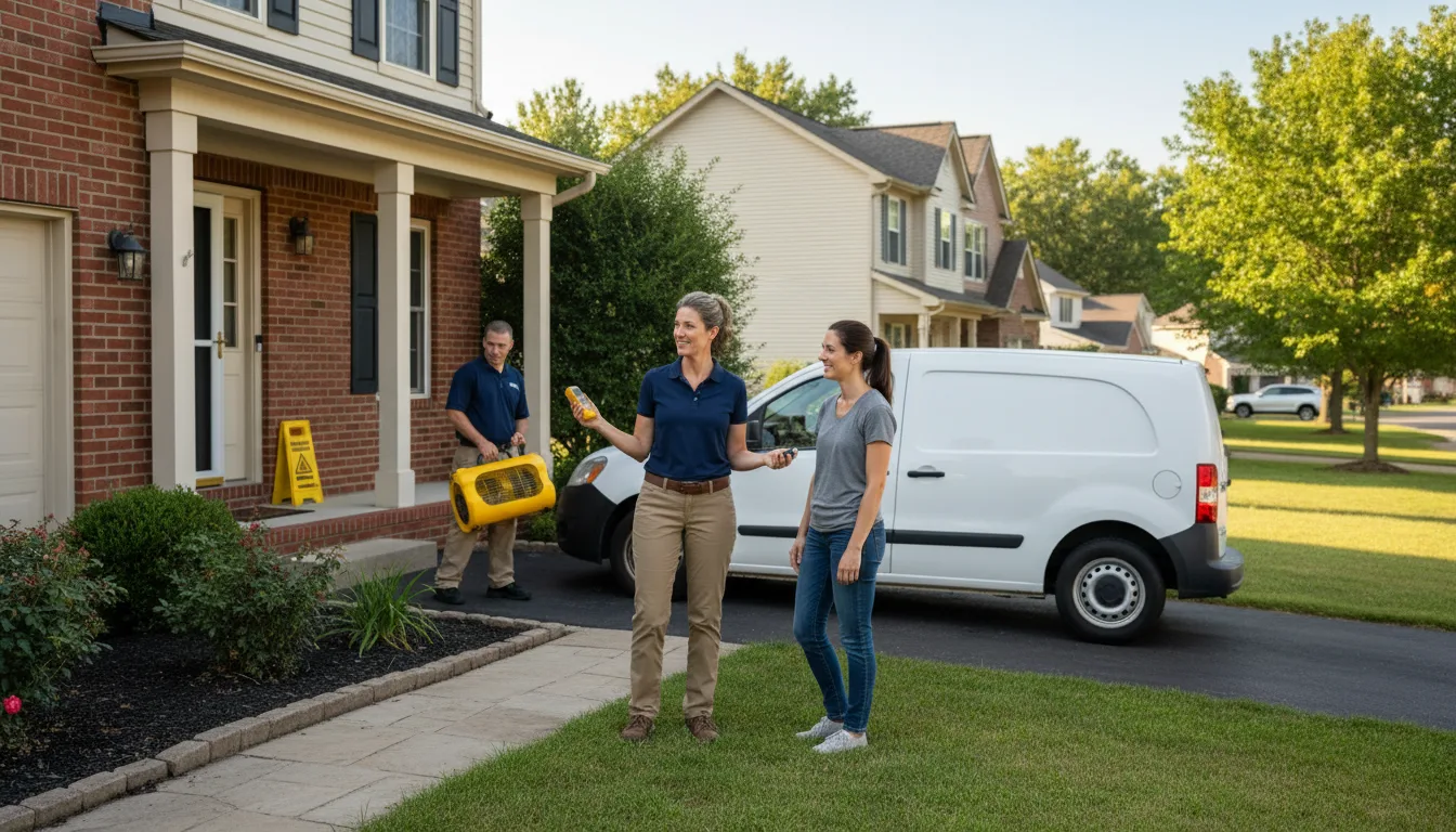 Residential water damage restoration in Abbotsford, WI